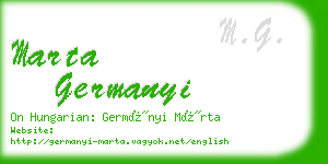 marta germanyi business card
